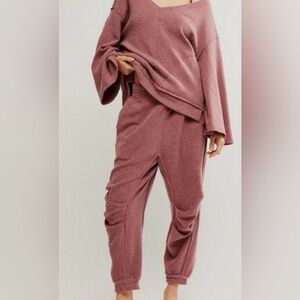 Free People Intimately Day Off Fleece Jogger wild   ginger  Sz  XL